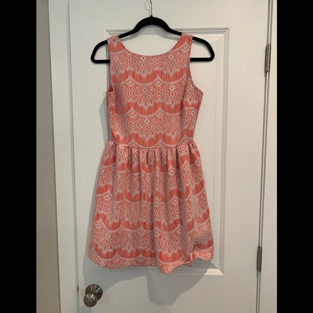 Lace detailed tank dress